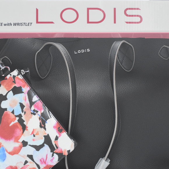 Only 1 left Lodis Bliss Leather Tote Bag 2 Piece - Picture 5 of 8